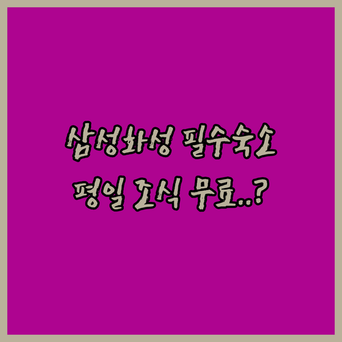 삼성전자 화성캠퍼스 근처 비즈니스 호텔 추천 및 평일 무료 조식 혜택 숙소 분석