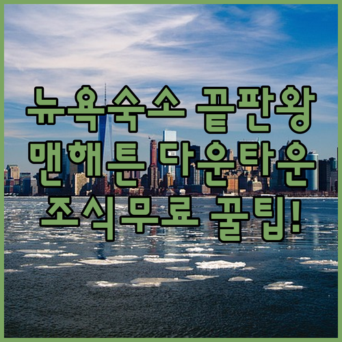 뉴욕 여행 숙소 위치 추천 맨해튼 다운타운 호텔 특징과 무료 조식 혜택 정리