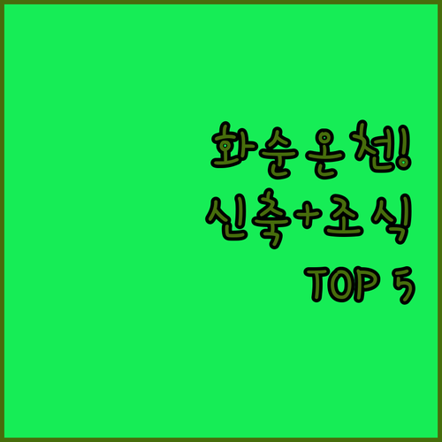 화순 도곡 온천 숙소 추천 신축 더스카이부터 조식 주는 호텔까지 5곳 비교
