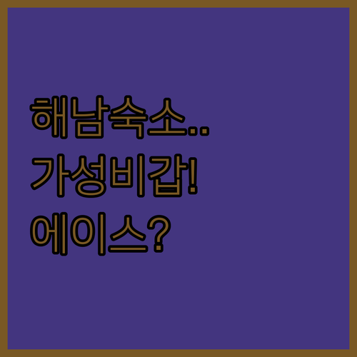 직접 확인한 해남 호텔 써던힐부터 에이스까지 깔끔한 가성비 숙소 예약 정보