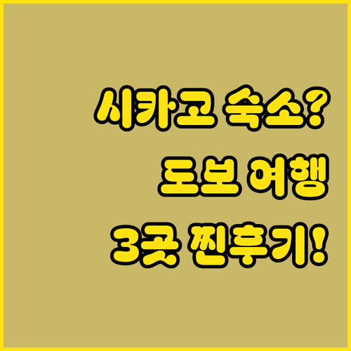 시카고 매그니피센트 마일 도보 여행 코스 추천 숙소 3곳 위치 시설 및 조식 후기 분석