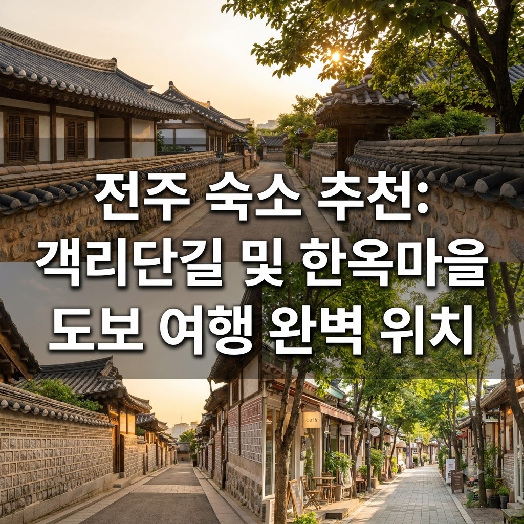 전주 호텔 추천 객리단길과 한옥마을 인근 도보 여행에 알맞은 위치