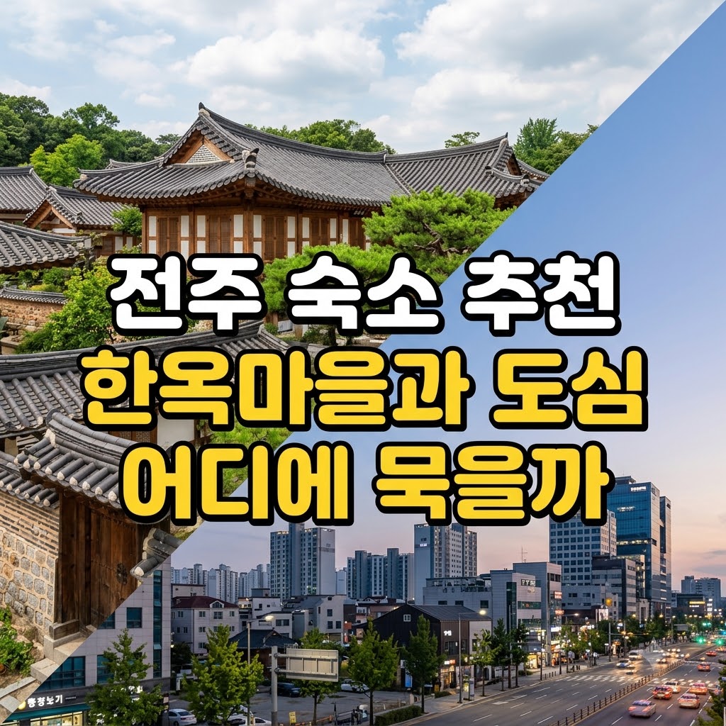 전주 숙소 추천 한옥마을과 도심 어디에 묵을까