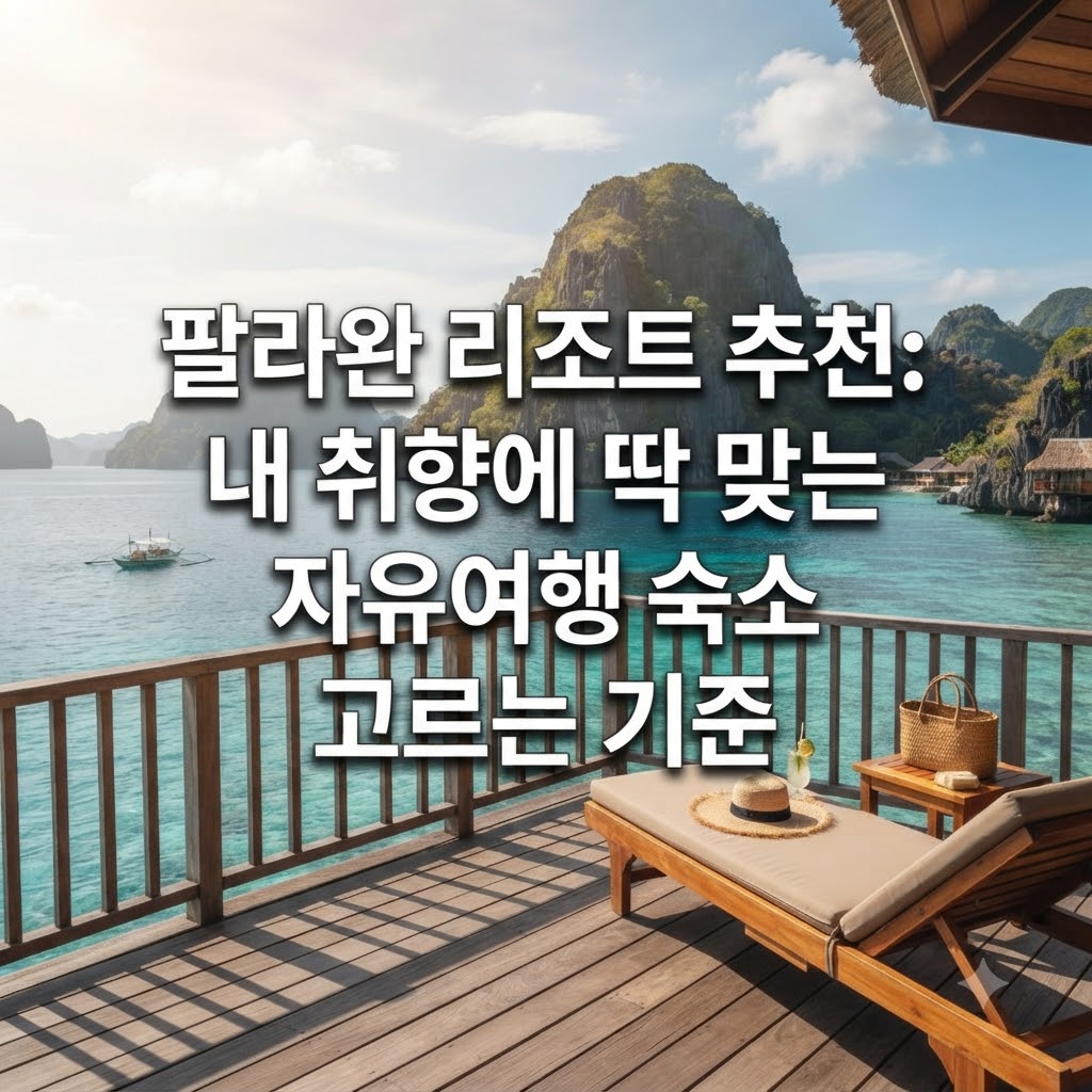 팔라완 리조트 추천 내 취향에 맞는 자유여행 숙소를 고르는 기준