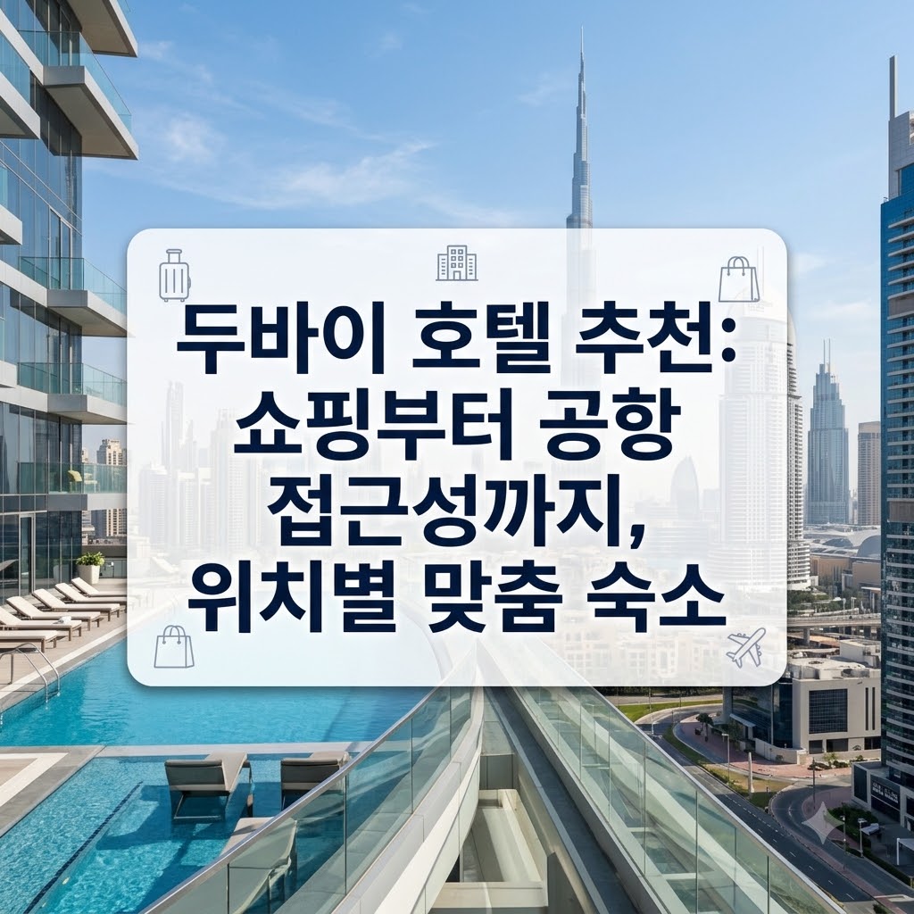 두바이 호텔 추천 쇼핑부터 공항 이용까지 위치별 알맞은 숙소