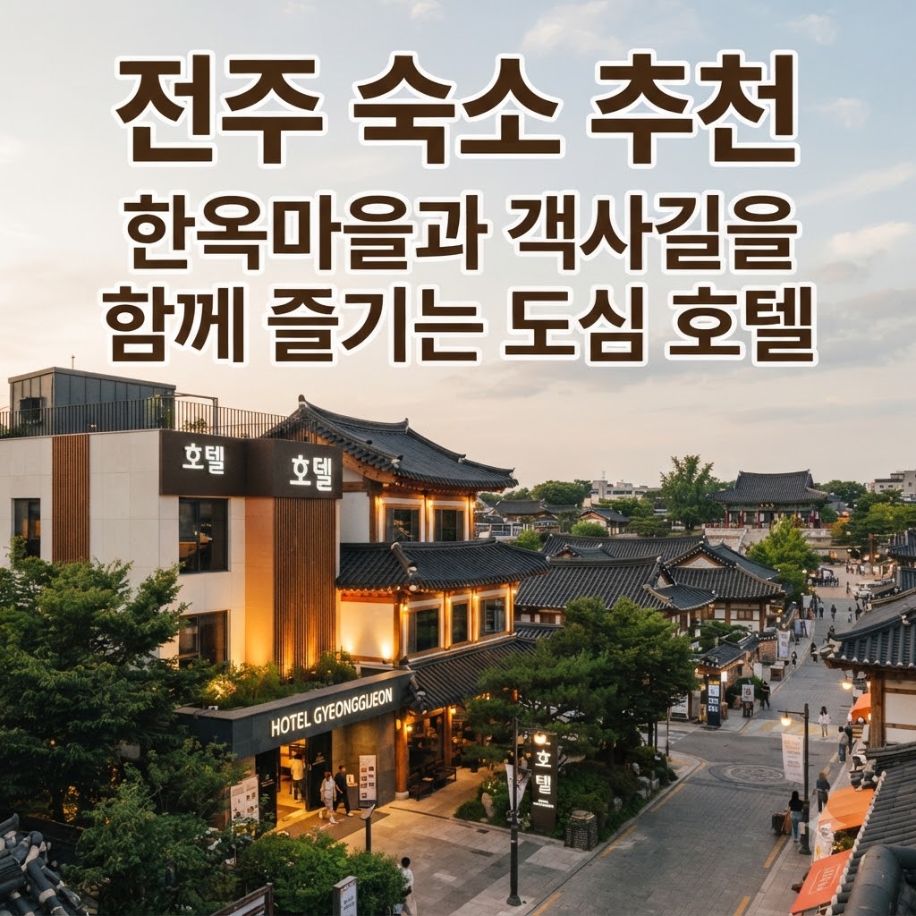 전주 숙소 추천 한옥마을과 객사길을 함께 즐기는 도심 호텔