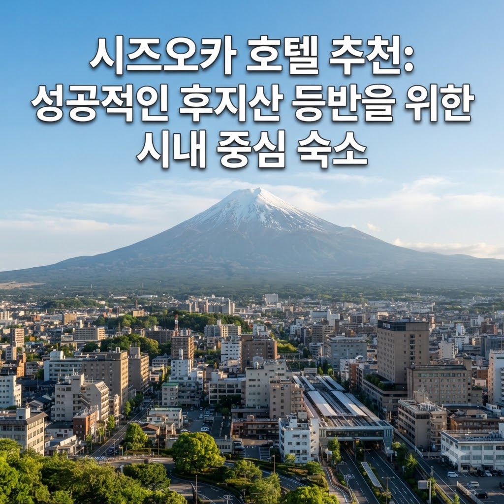 시즈오카 호텔 추천 성공적인 후지산 등정을 위한 시내 중심 숙소