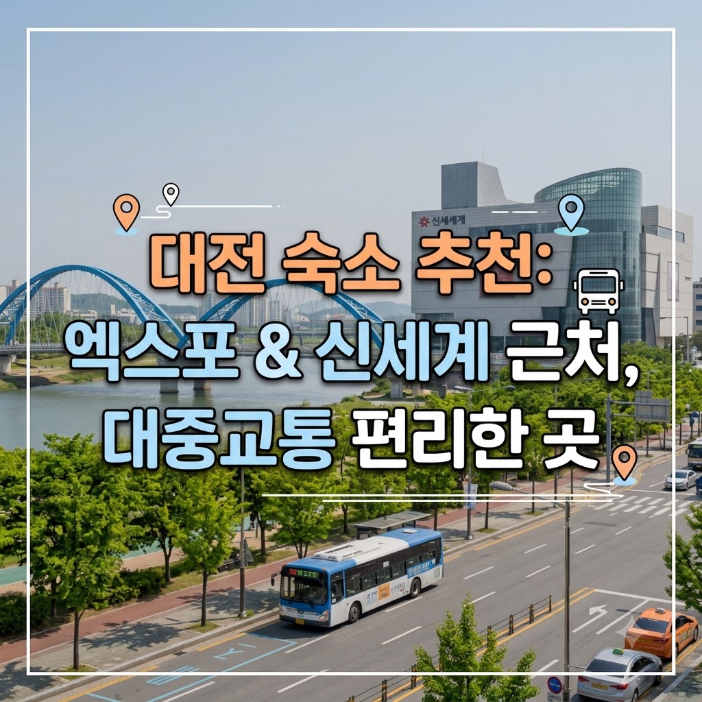 대전 숙소 추천 대중교통으로 찾아가기 좋은 엑스포와 신세계백화점 주변